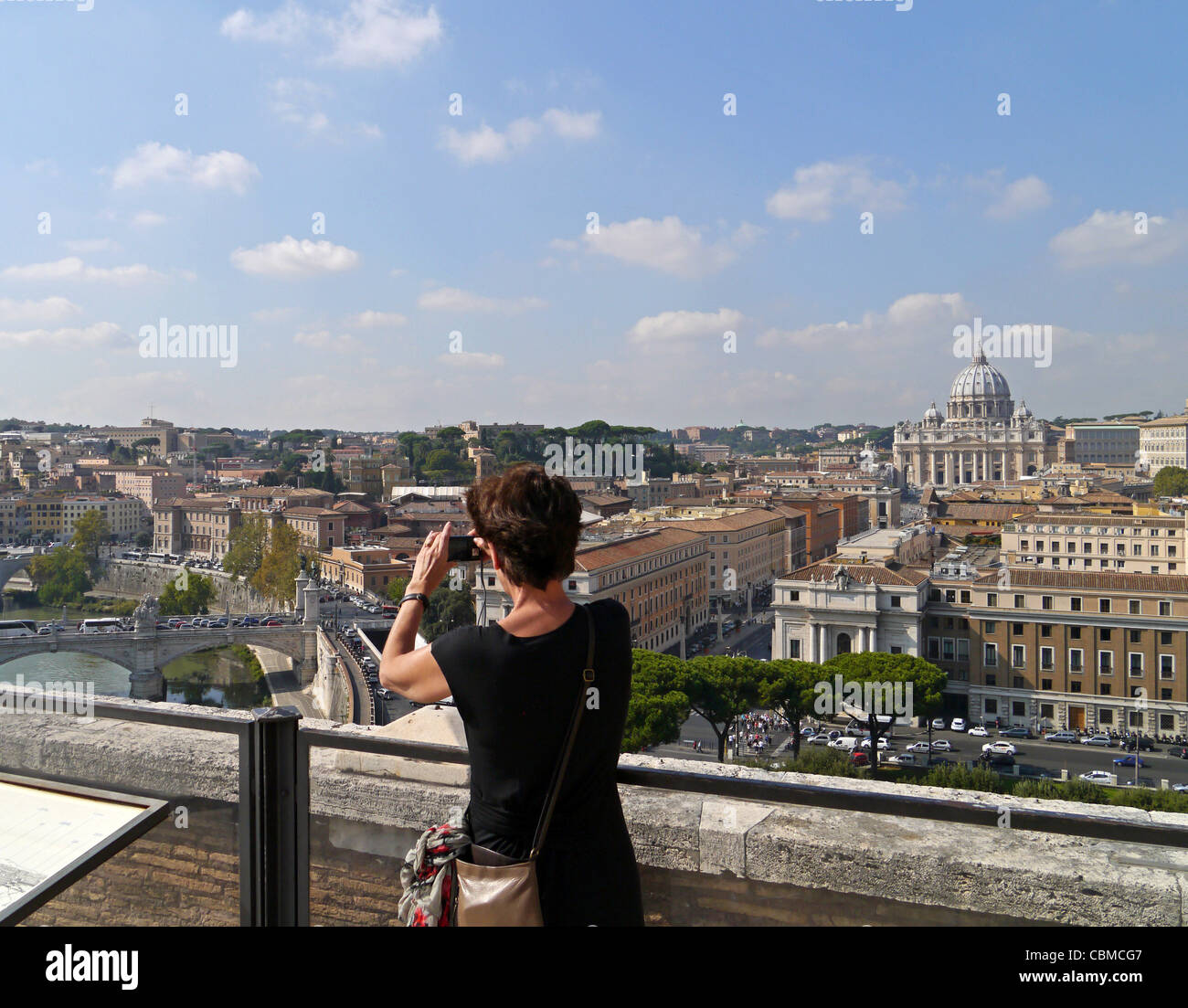 Viewing Platform Rome Viewing Rome skyline from roof of Castel Sant Angelo Stock Photo - Alamy