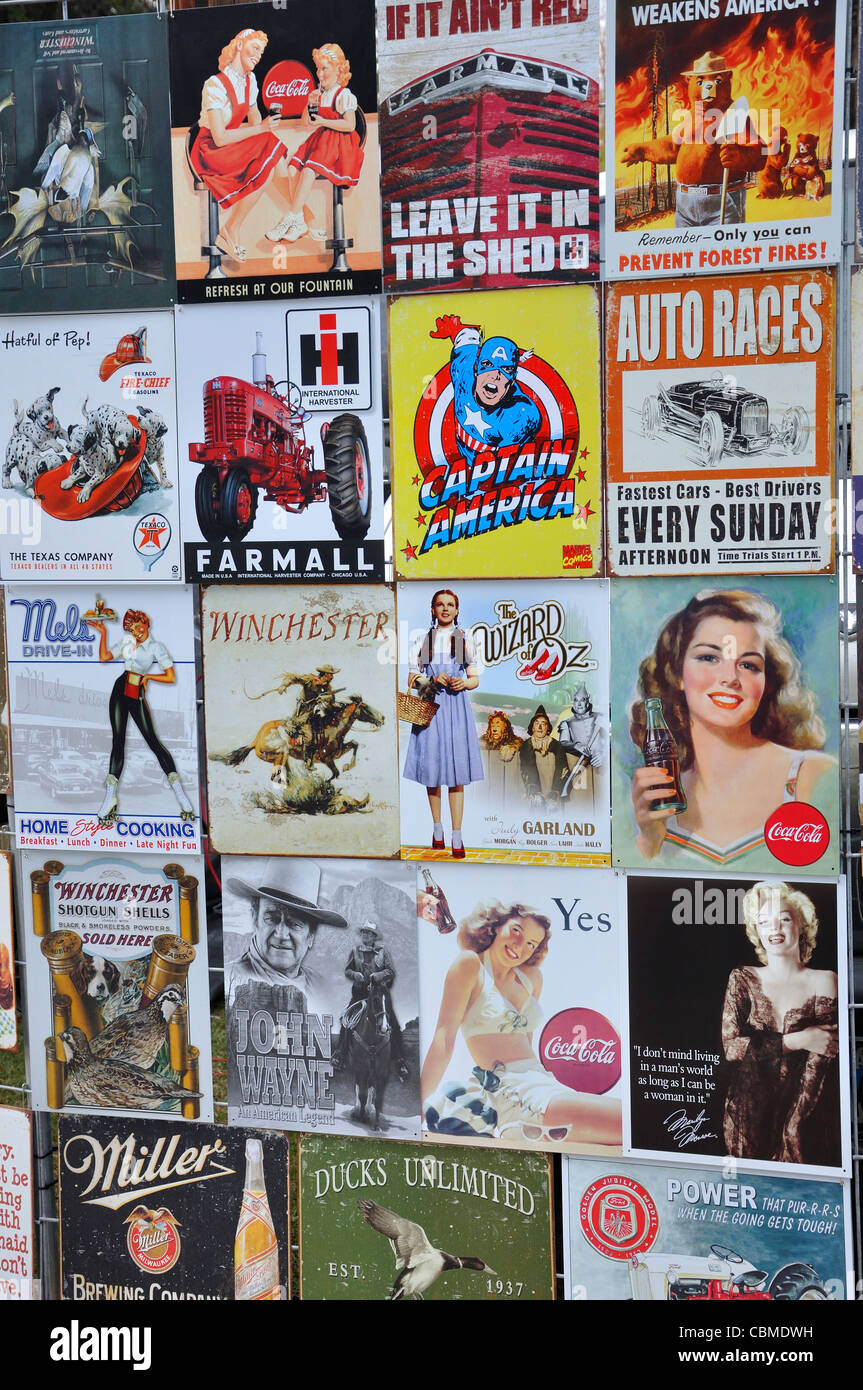 Vintage art poster reproductions Stock Photo Alamy