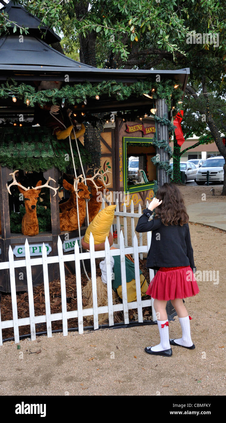Christmas Decorations In Grapevine Texas Usa Stock Photo