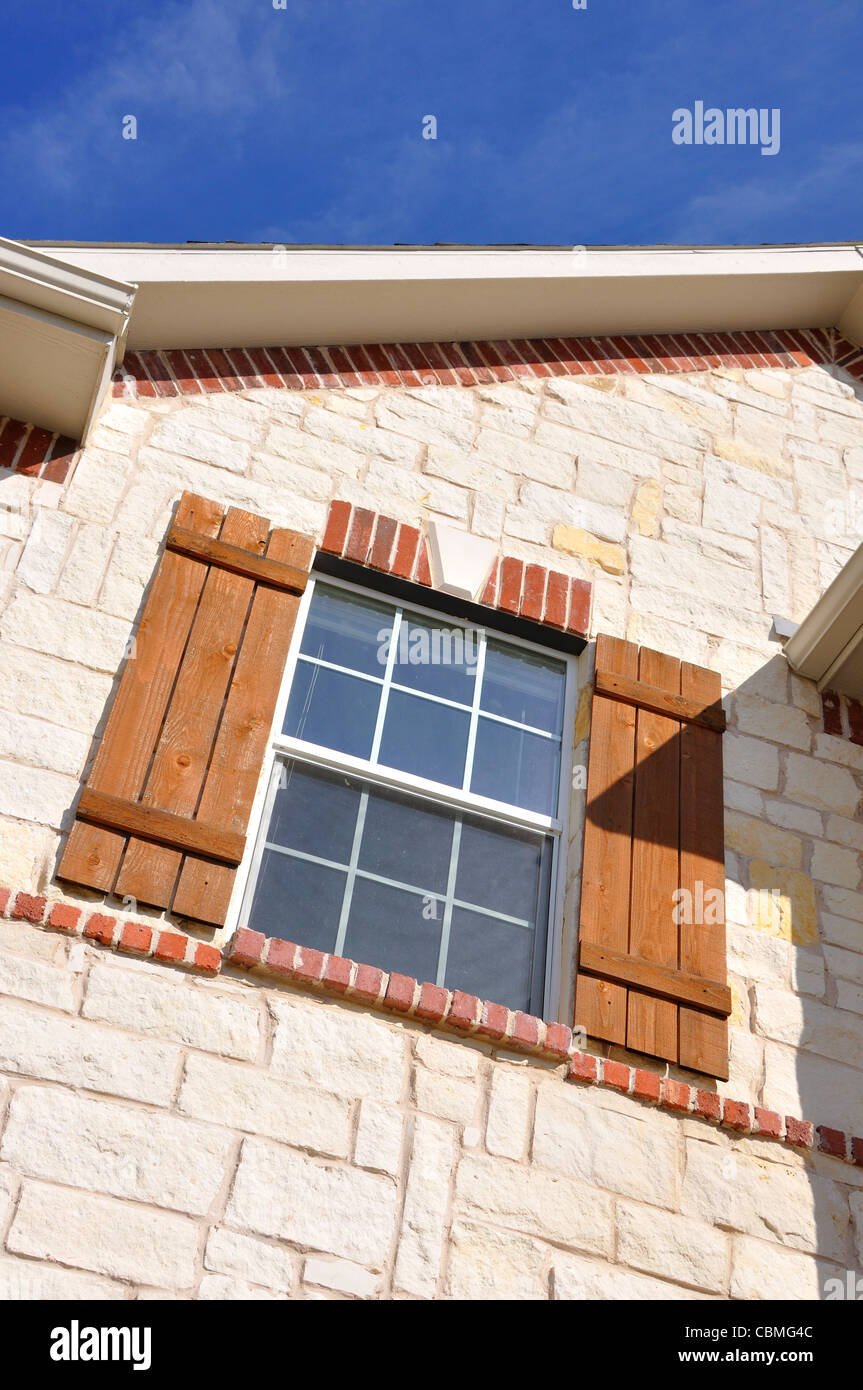 House window with shutters Stock Photo - Alamy