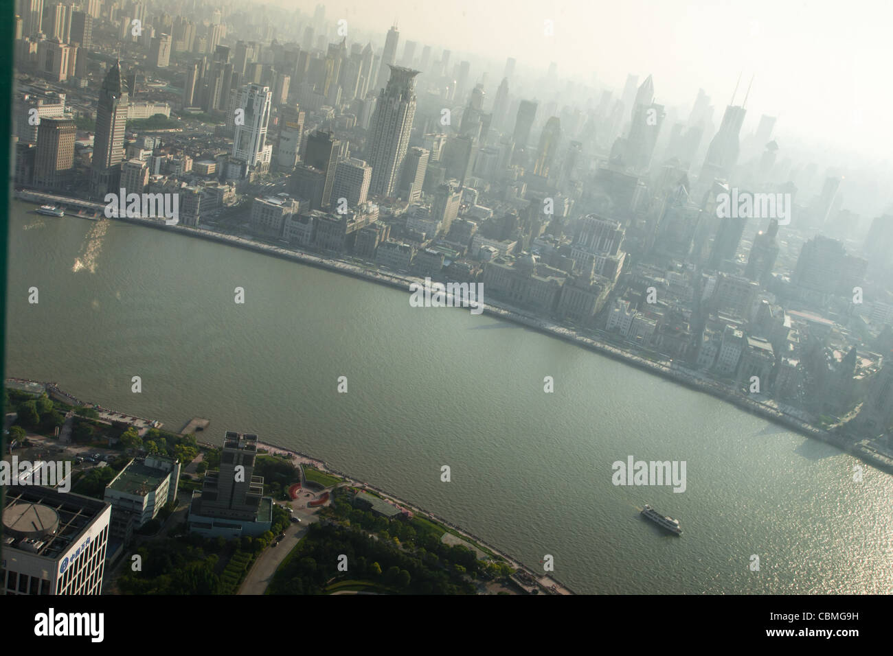 Looking down from TV Tower to Shanghai Stock Photo - Alamy
