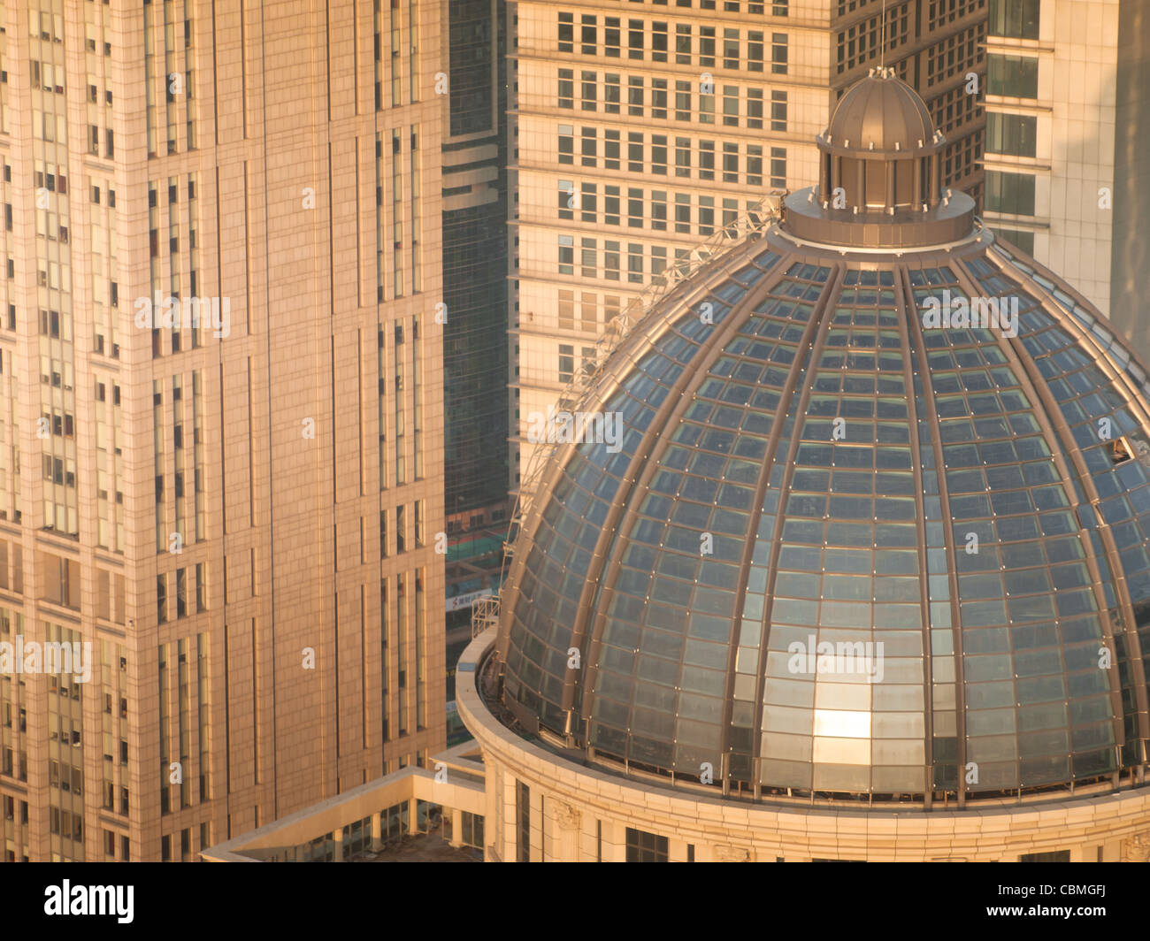 Looking down from TV Tower to Shanghai Stock Photo - Alamy