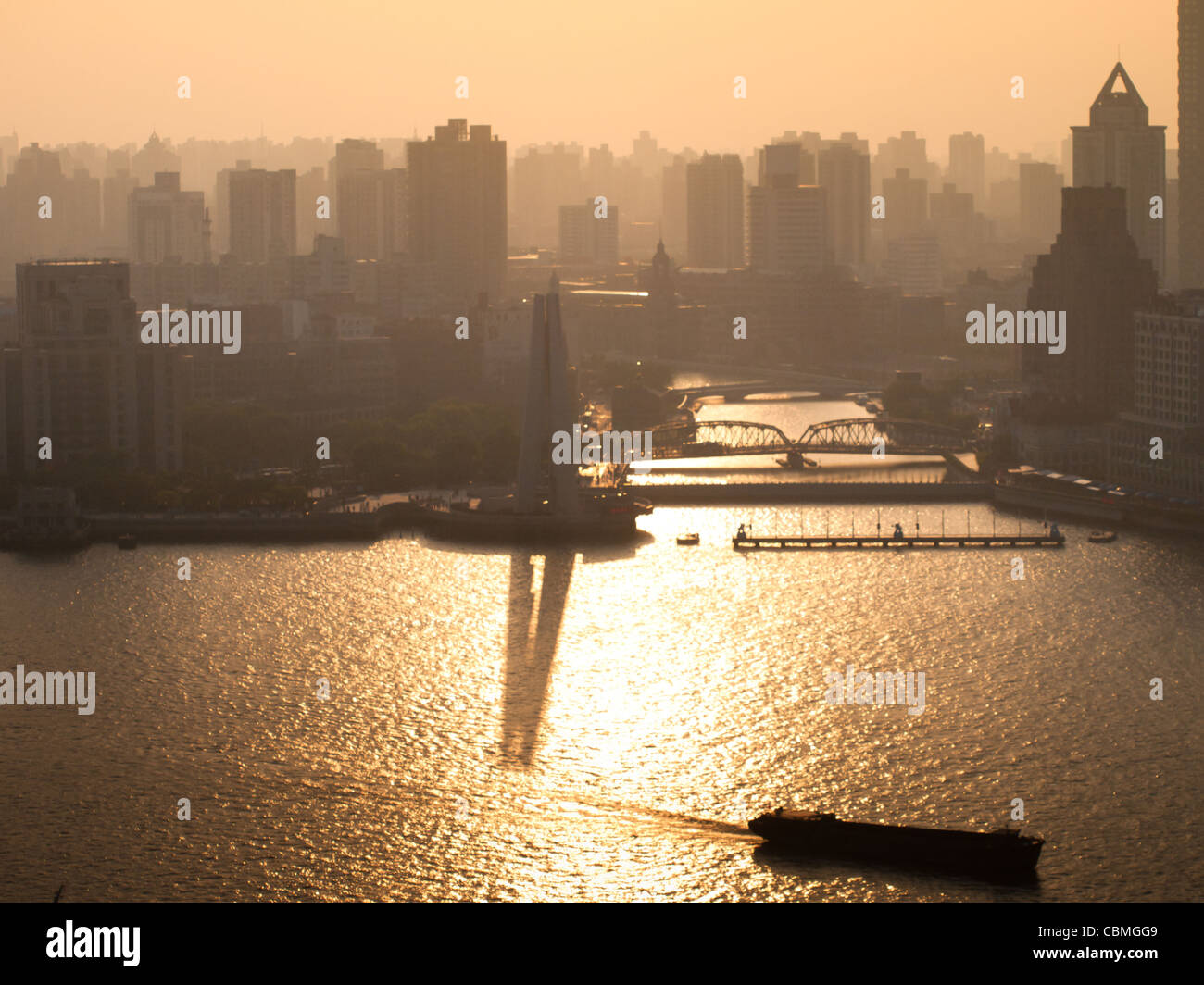 Looking down from TV Tower to Shanghai Stock Photo - Alamy