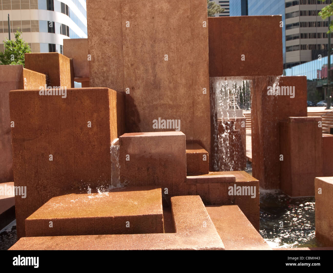 Fountain in Skyline Park, Denver Stock Photo Alamy