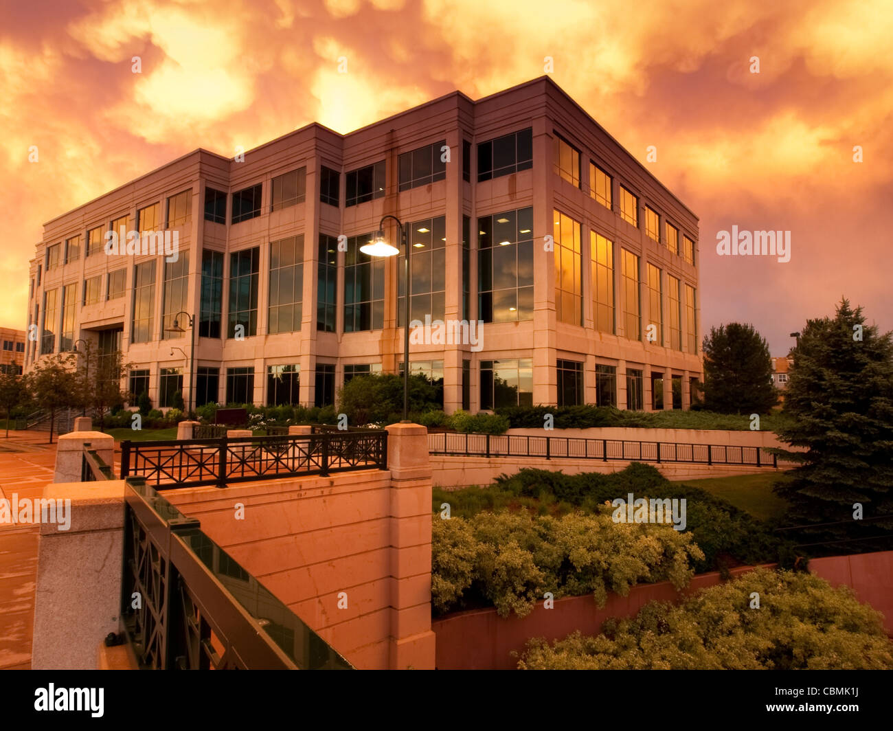 Office building before sunset Stock Photo - Alamy