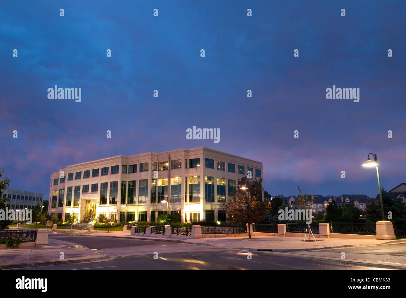 Office building before sunset Stock Photo - Alamy