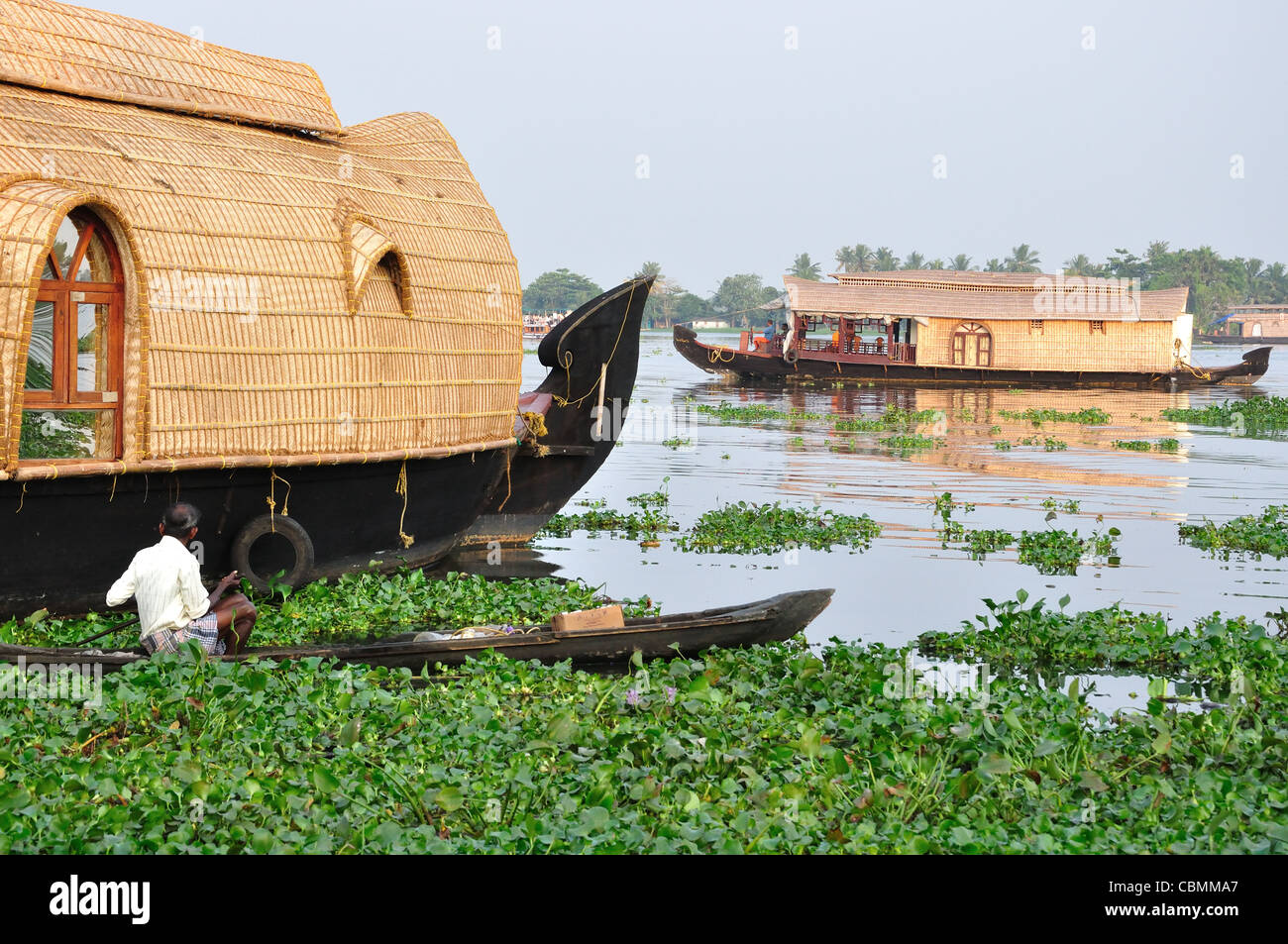 House Boats in Kerala Stock Photo