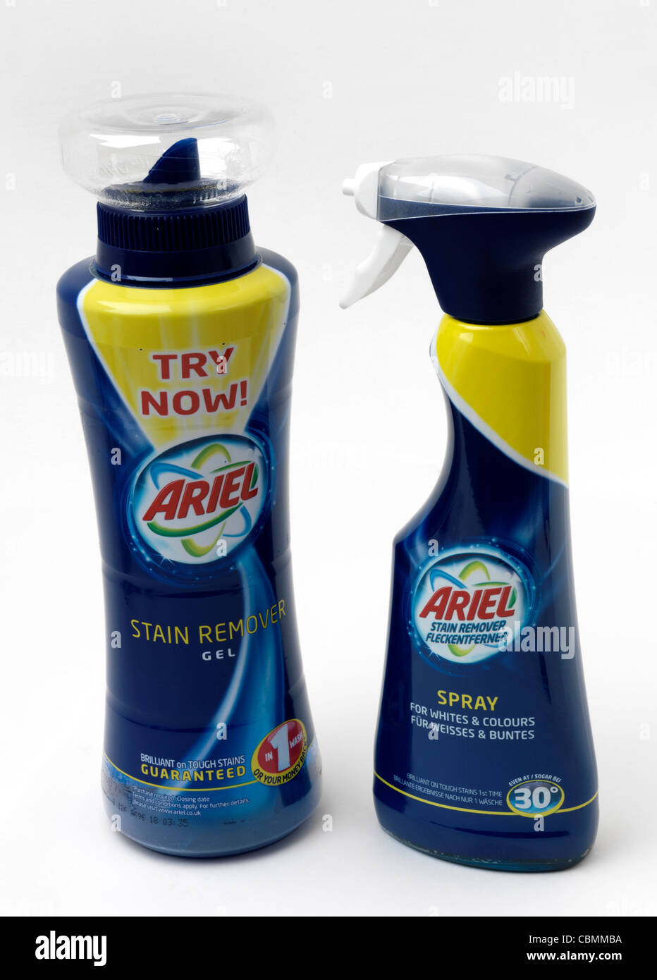 Different Ariel Products Stain Remover Gel And Spray Stock Photo - Alamy