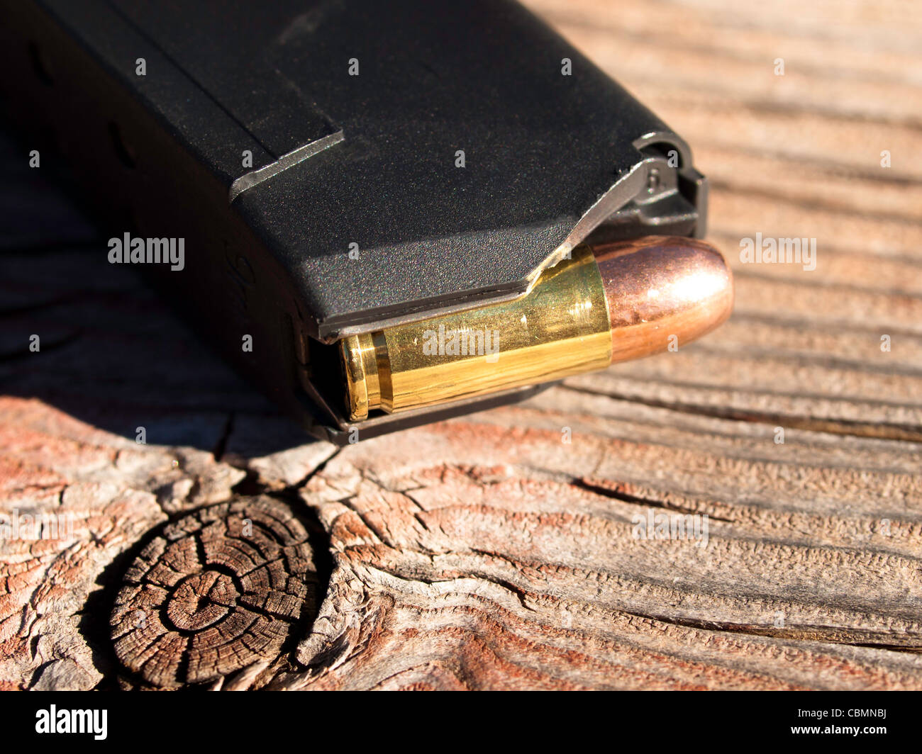 Loaded magazine with bullets Stock Photo Alamy