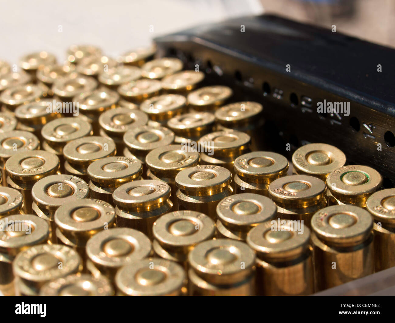 Loaded magazine with the bullets Stock Photo Alamy