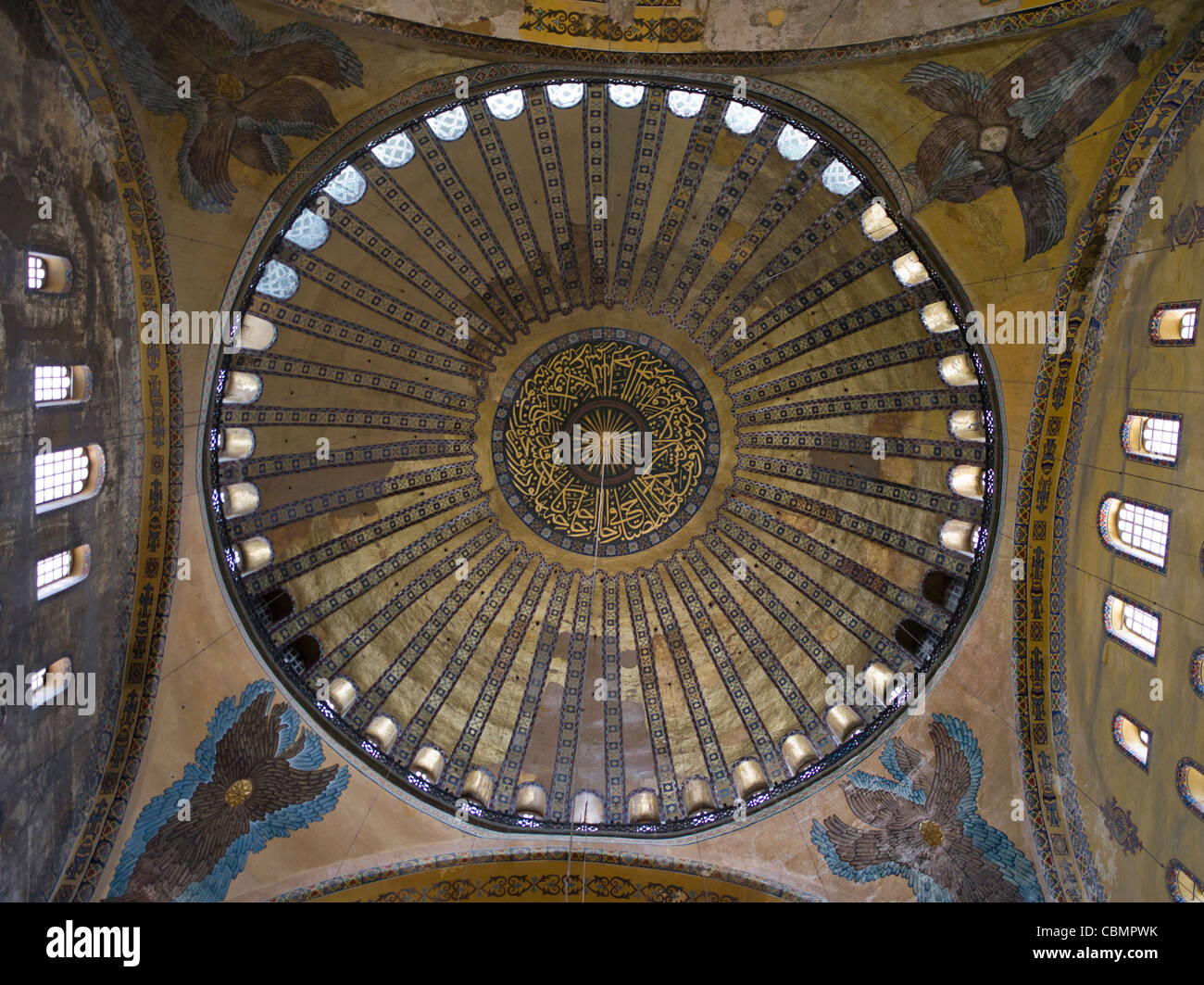 Dome of Hagia Sophia Interior ISTANBUL Stock Photo
