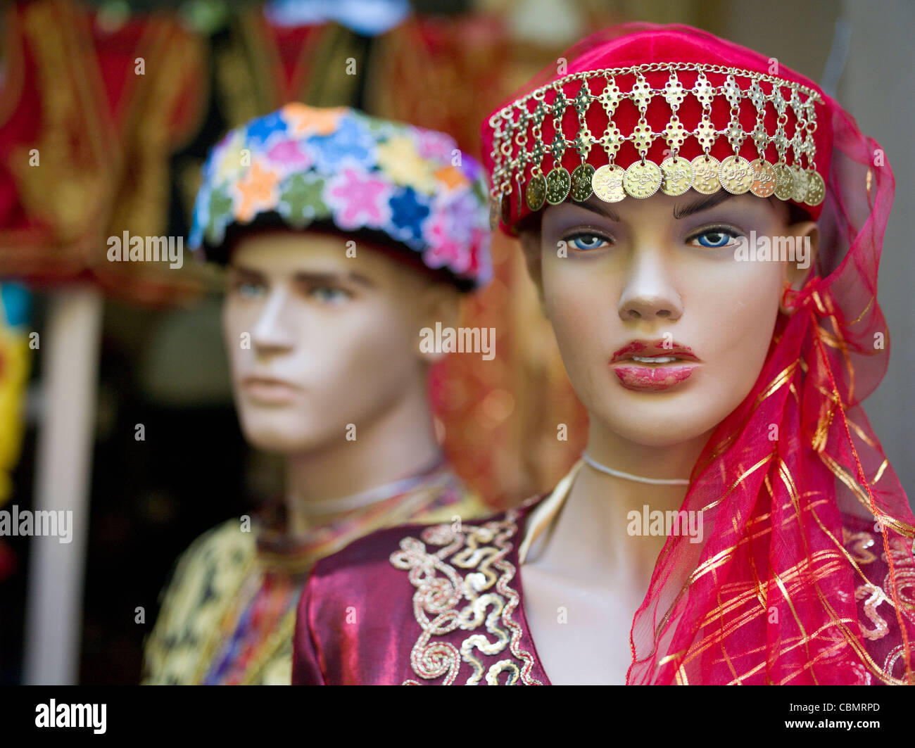 Mannequins in The Grand Bazaar, Istanbul a covered market. Stock Photo
