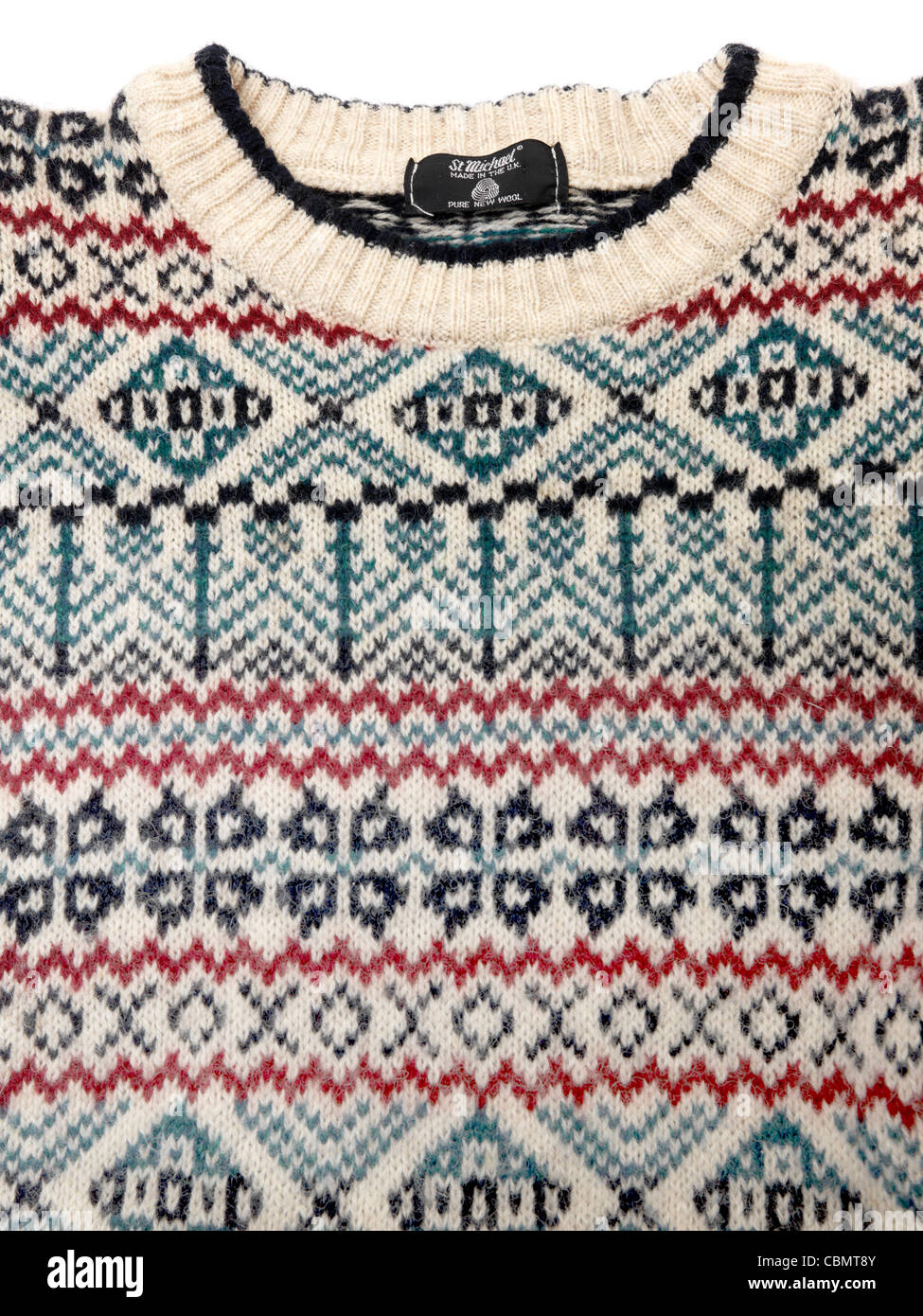 Nordic Woollen Jumper From Fair Isle Scotland Stock Photo