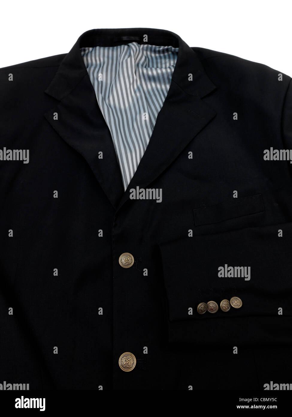 Black Jacket With Buttons Stock Photo - Alamy