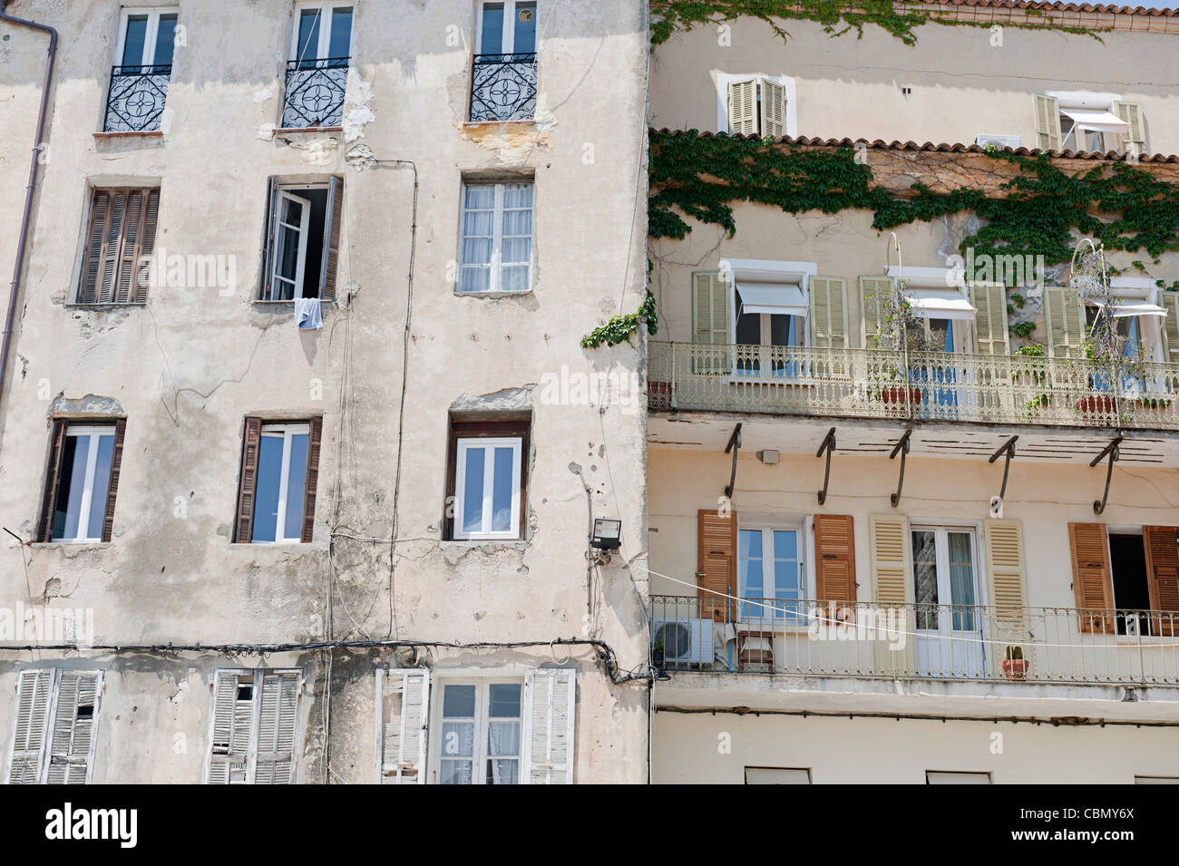 Apartment complex in Corsica, France Stock Photo