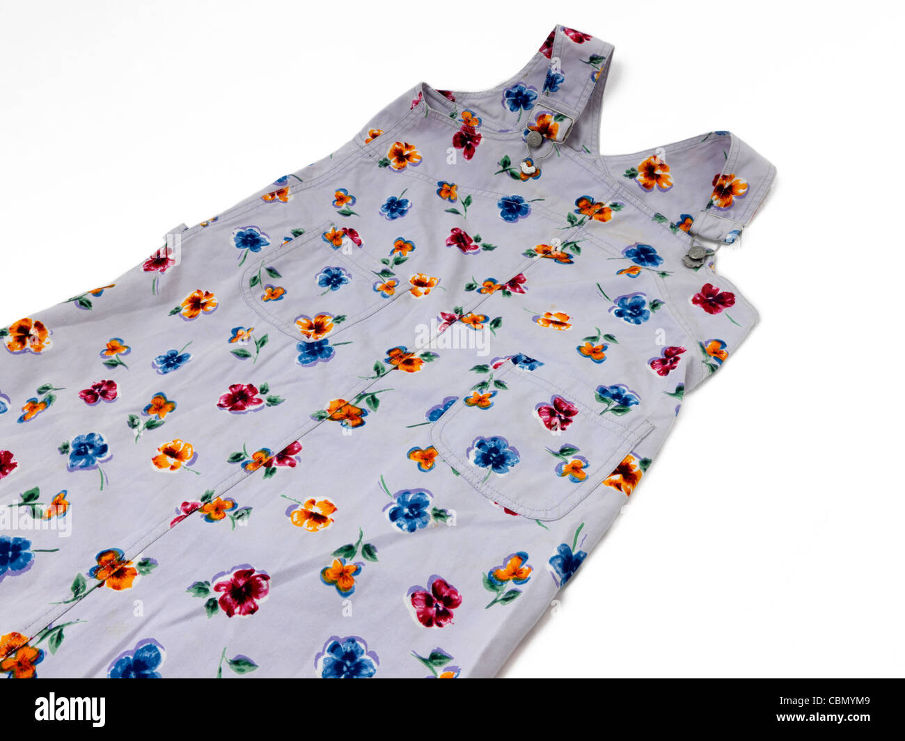 Floral Pattern Pinafore Dress Stock Photo