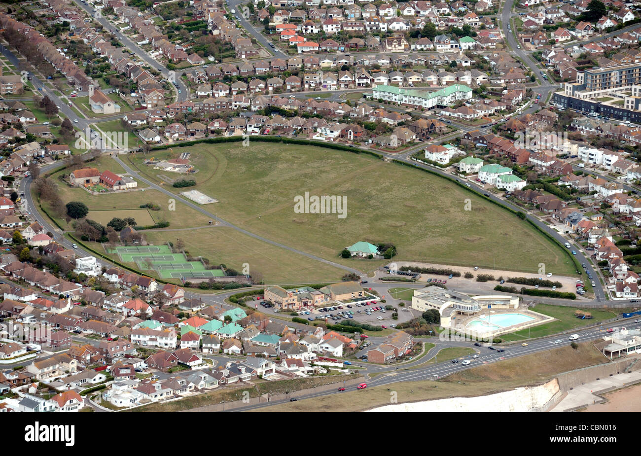 Aerial view of Saltdean Lido, east Sussex, England Stock Photo - Alamy