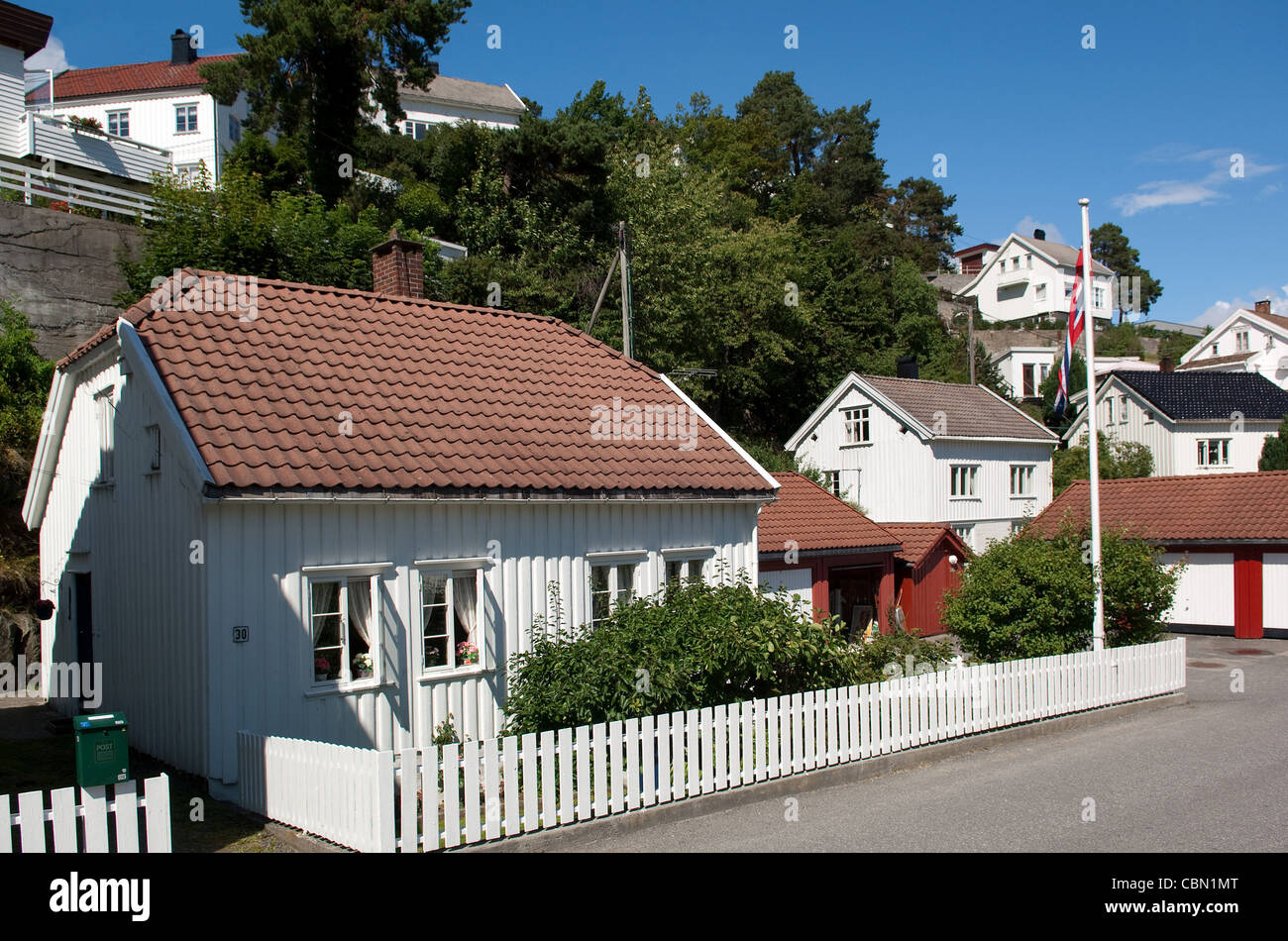 Arendal Houses on the island of Hisoy Stock Photo Alamy