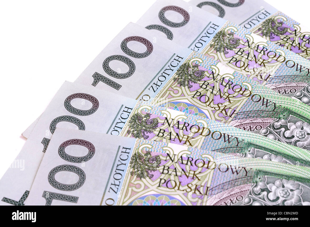 Polish banknotes of 100 zloty Stock Photo - Alamy