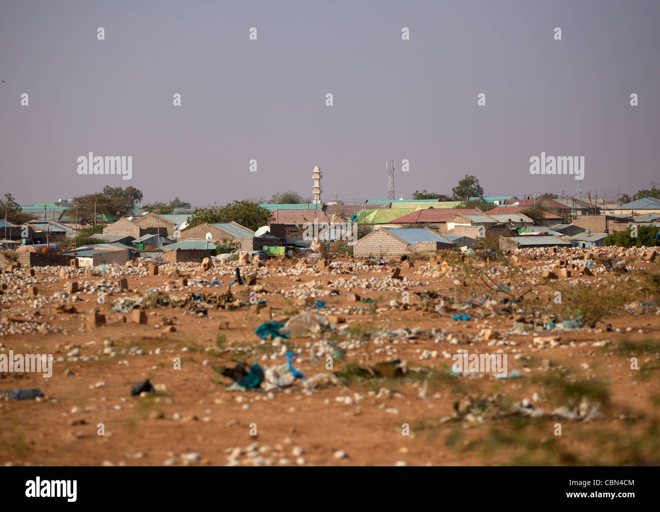 View On A Suburb Wasteland Outside Burao Somaliland Stock Photo