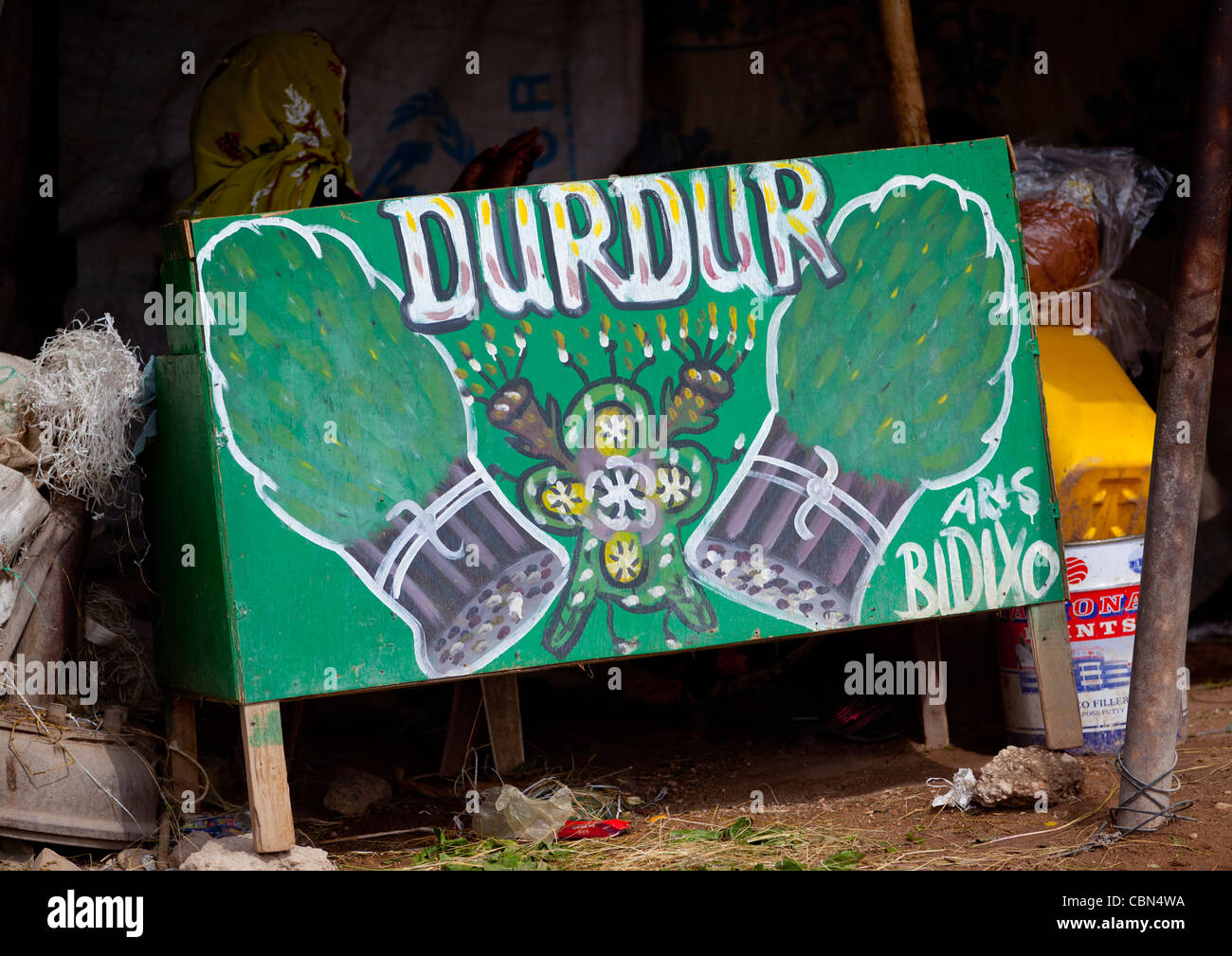 Khat Advertisement Sign In Somaliland Stock Photo