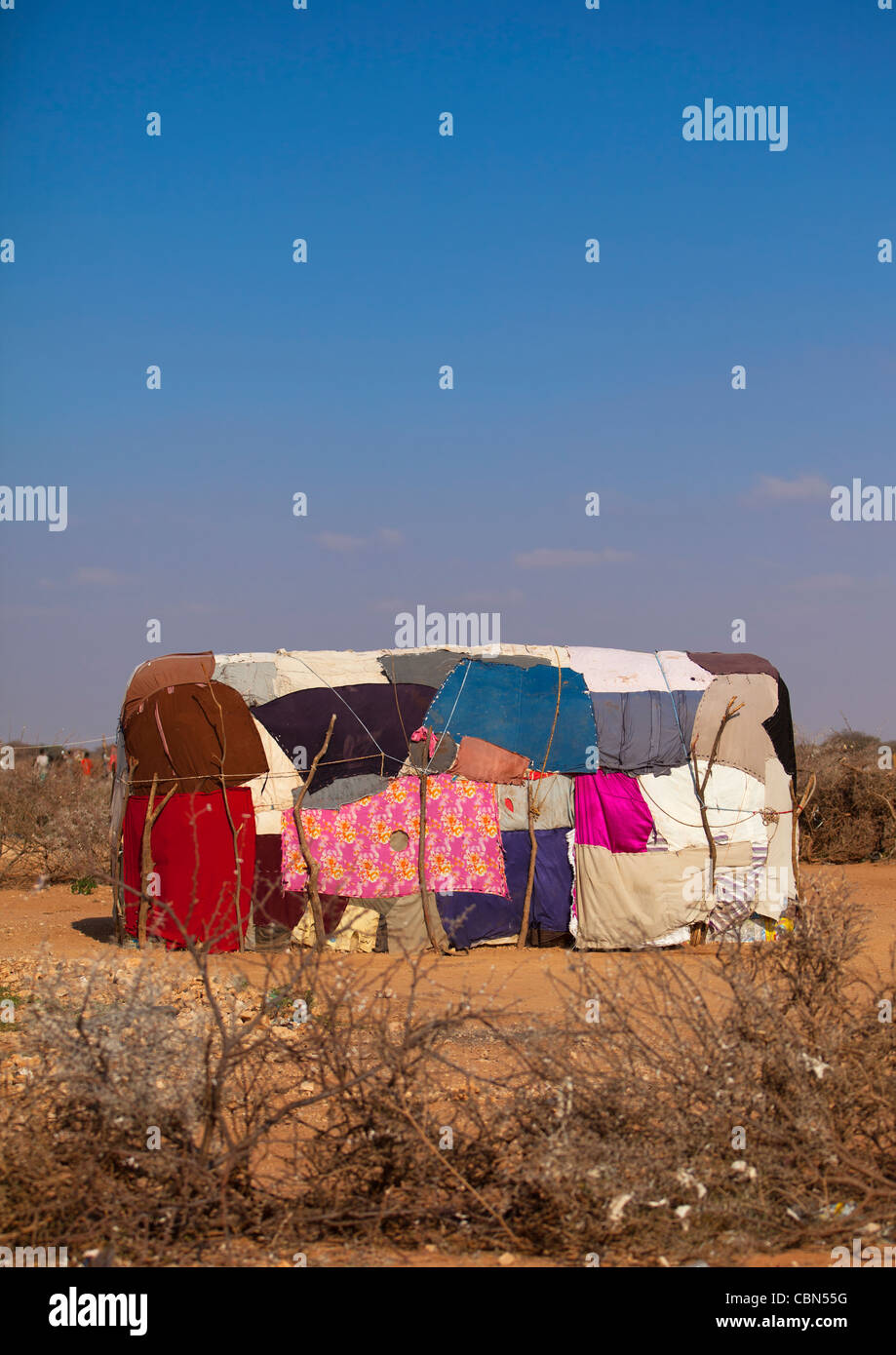 A Patchwork Hut In Baligubadle Somaliland Stock Photo