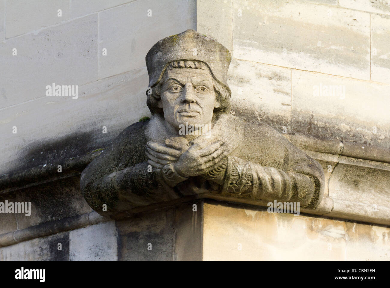 Gargoyles and Exotics of Magdalen College, Oxford - cleric with cossed ...