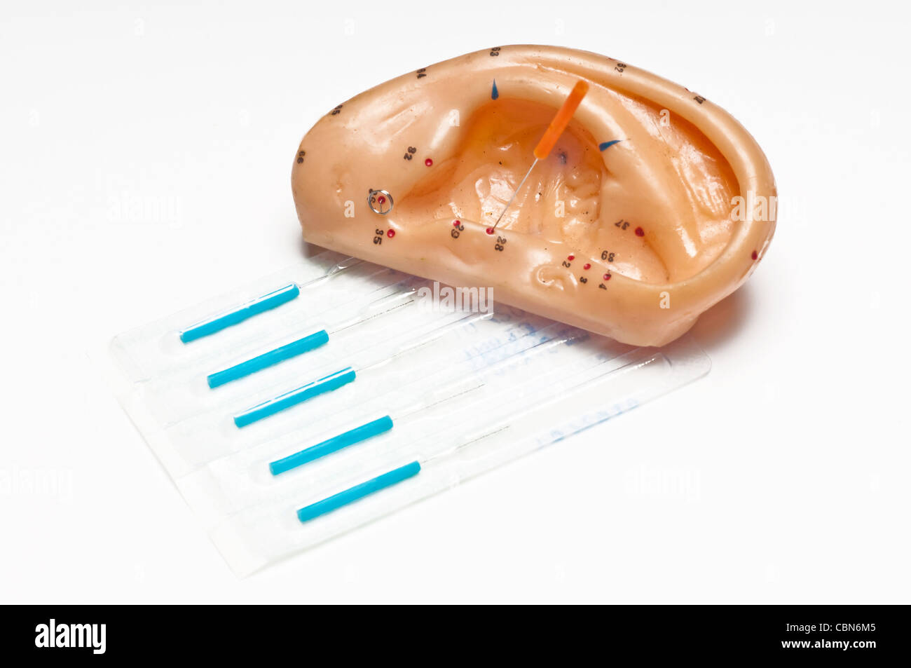acupuncture needles for ear Stock Photo Alamy