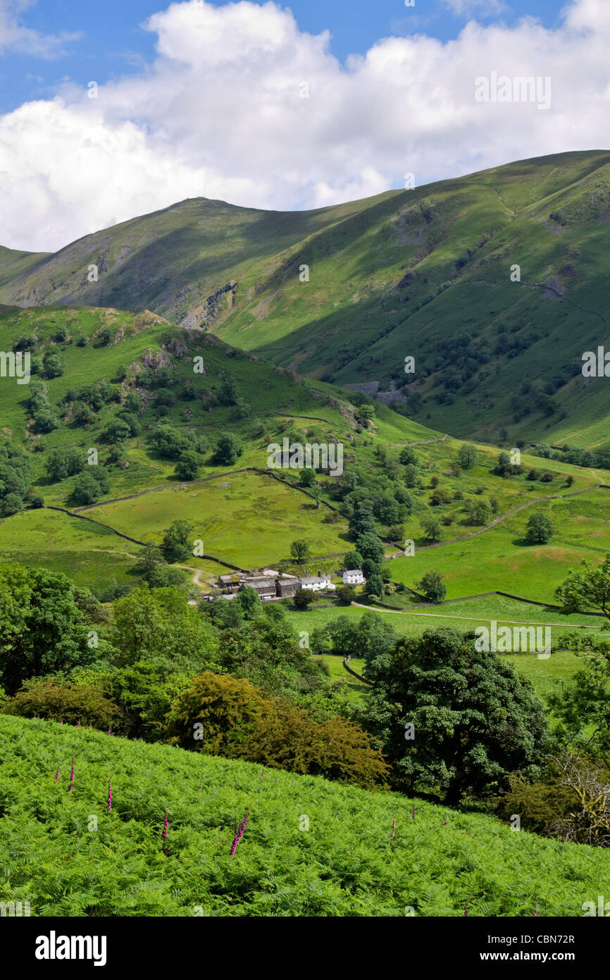 Troutbeck Park Farm, Cumbria. The fell known as The Tongue is behind