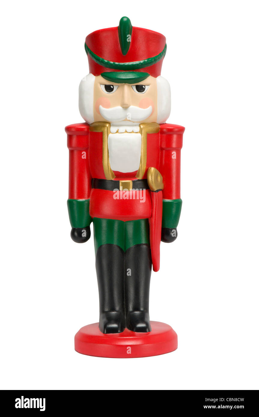 Nutcracker soldier on white Stock Photo Alamy