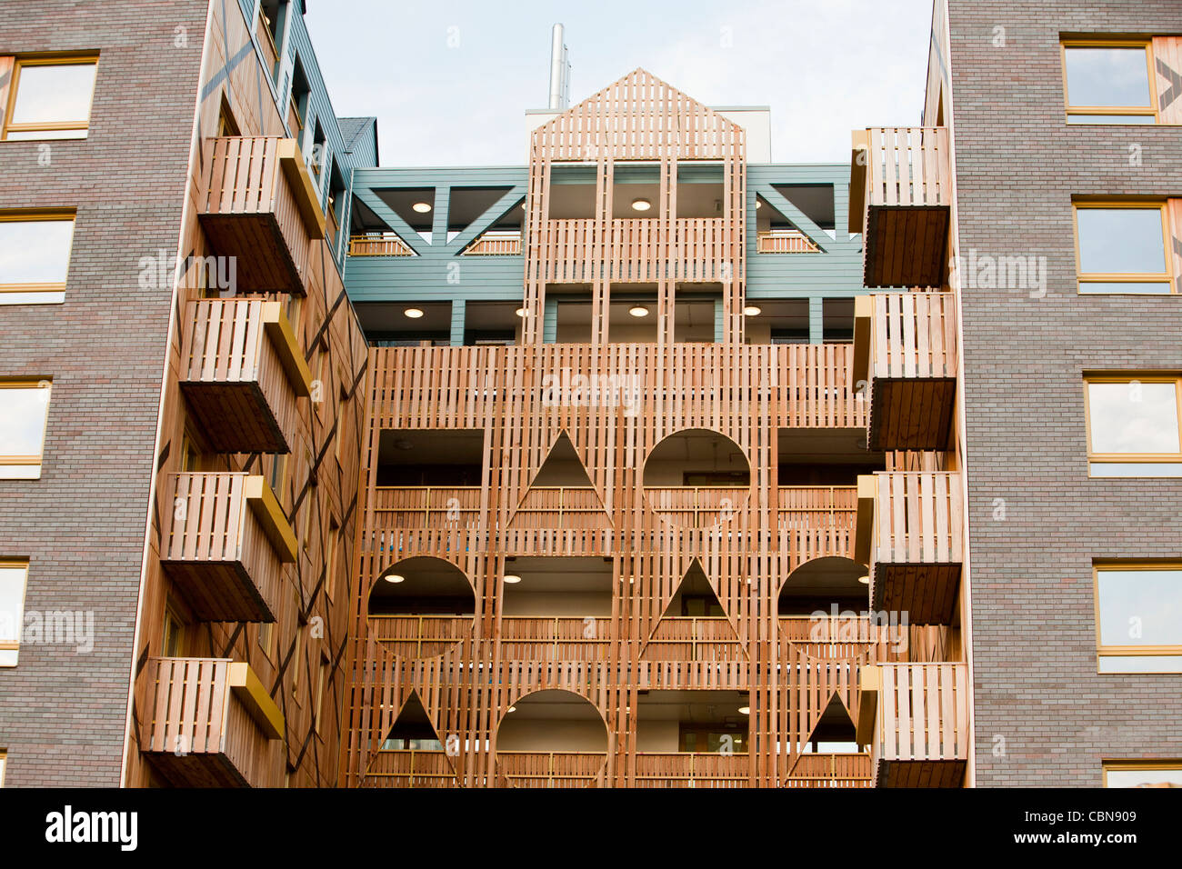 Riverside one, a new one living, green apartment block in