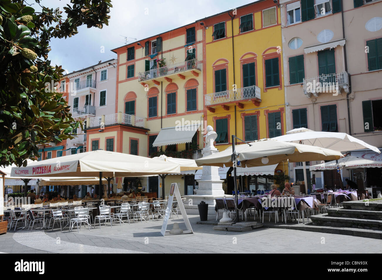 cafe scene, Lerici, Liguria, Italy Stock Photo