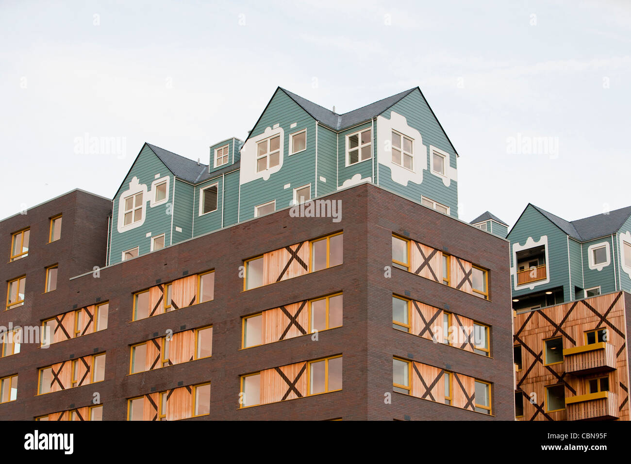 Riverside one, a new one living, green apartment block in