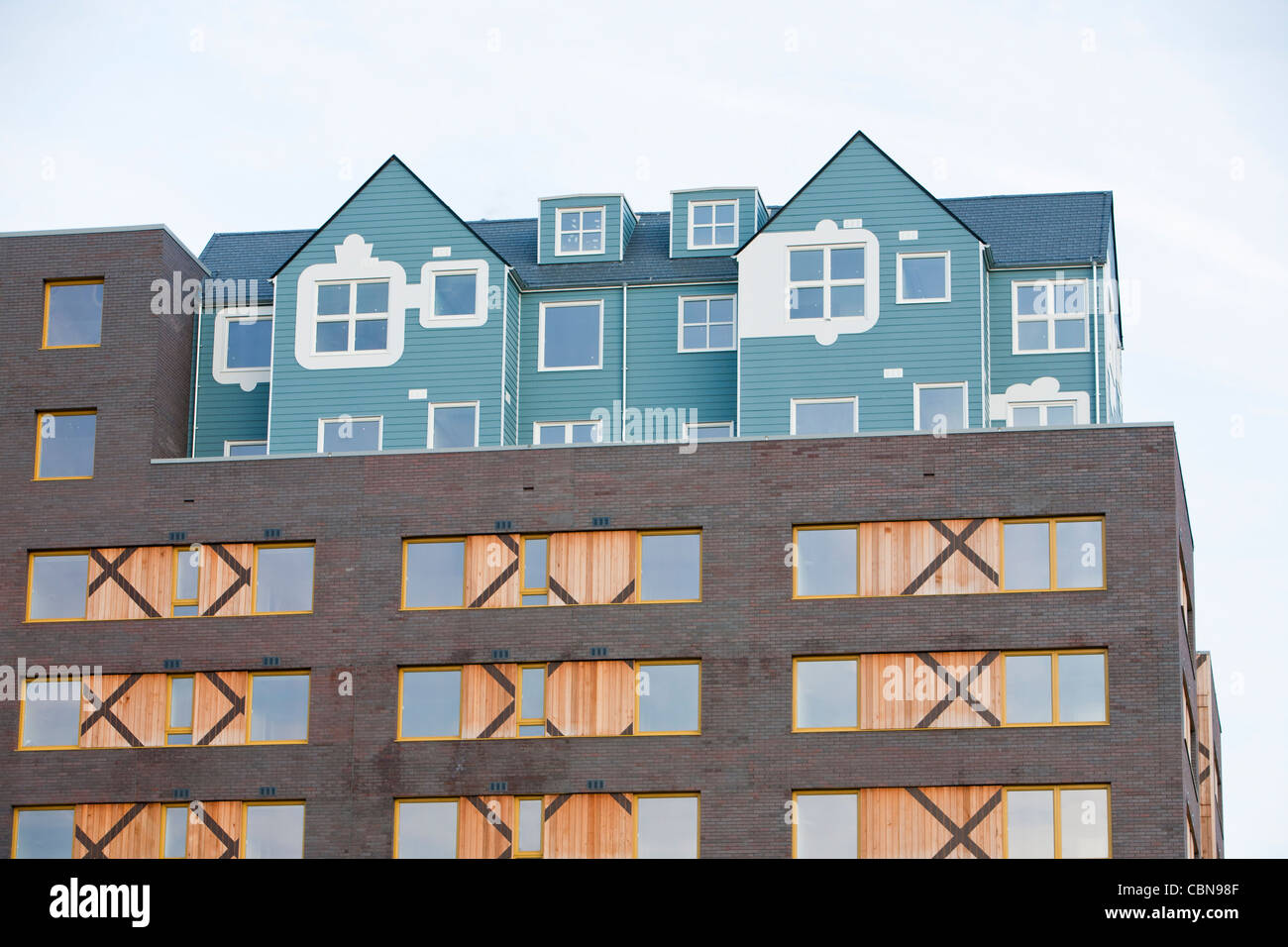 Riverside one, a new one living, green apartment block in