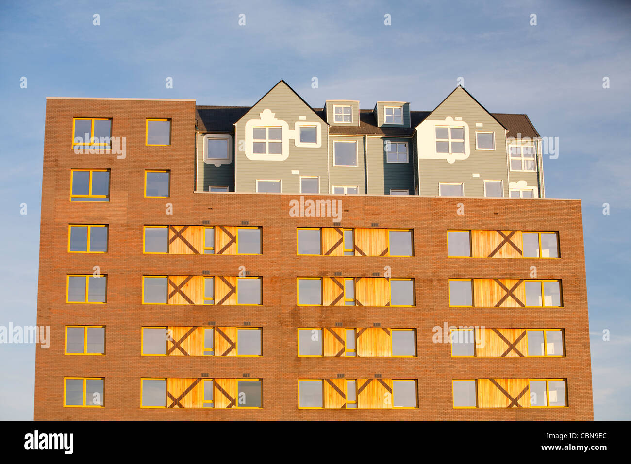 Riverside one, a new one living, green apartment block in