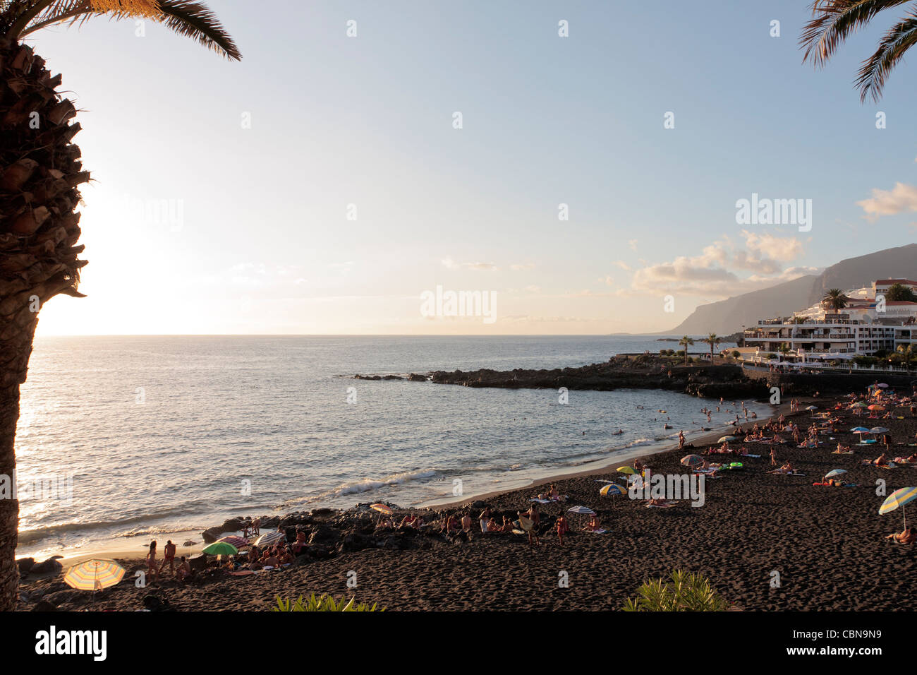 Playa De La Arena In Puerto Santiago Tenerife With The Los