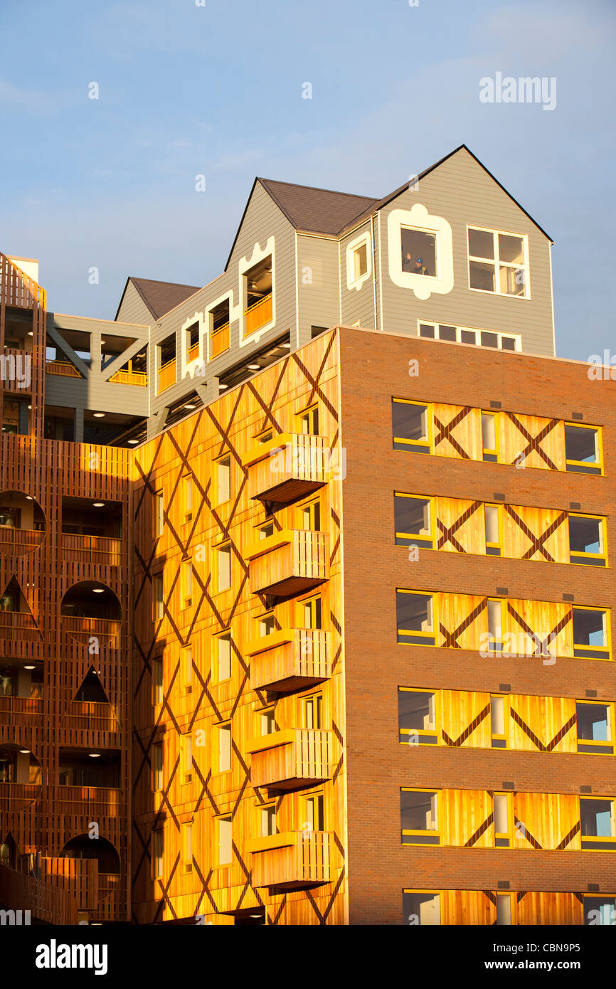 Riverside one, a new one living, green apartment block in