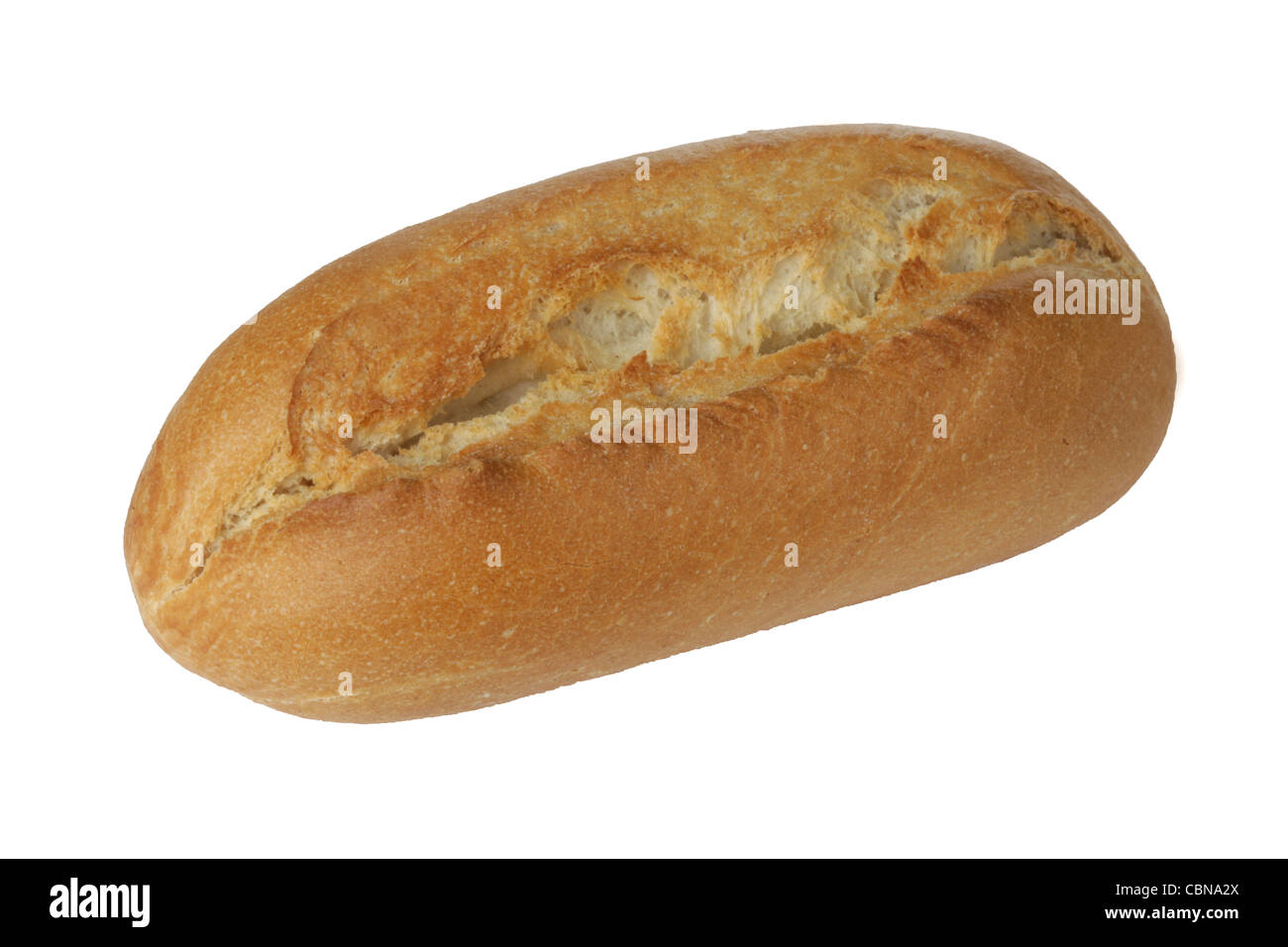 Crusty Fresh White Bread Roll Isolated Against A White Background With No  People And A Clipping Path Stock Photo - Alamy