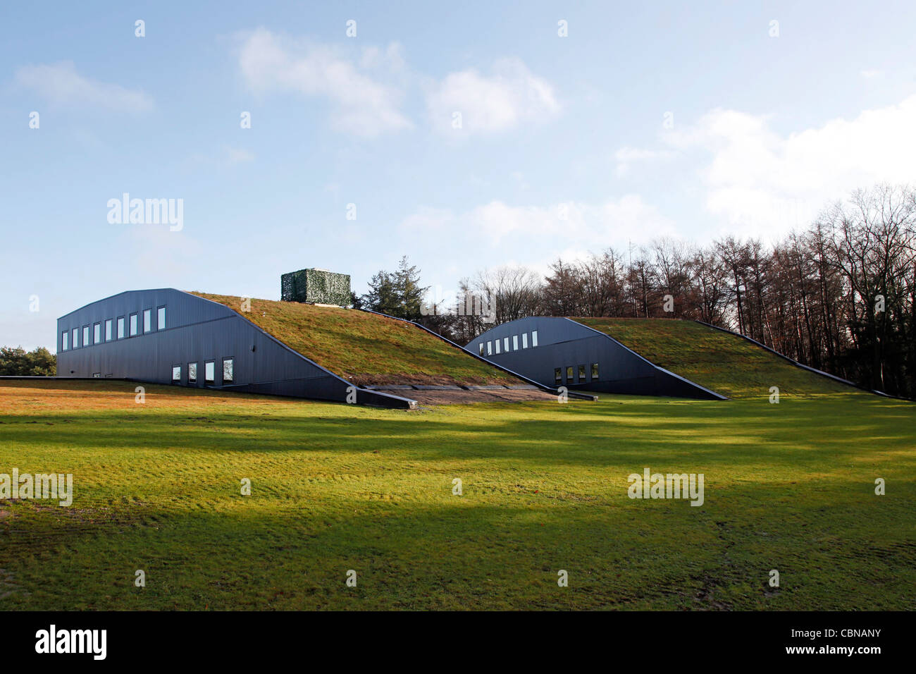 Two green roofs in The Netherlands Stock Photo