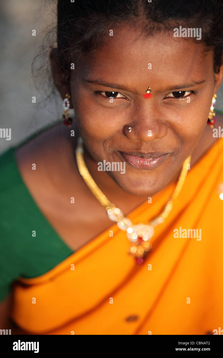 Indian teenager or young woman Andhra Pradesh South India Stock Photo ...