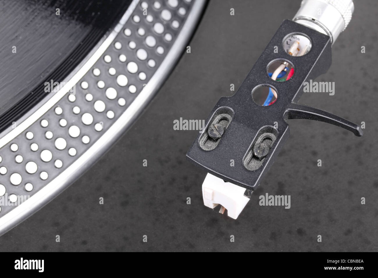 Dj needle, closeup Stock Photo