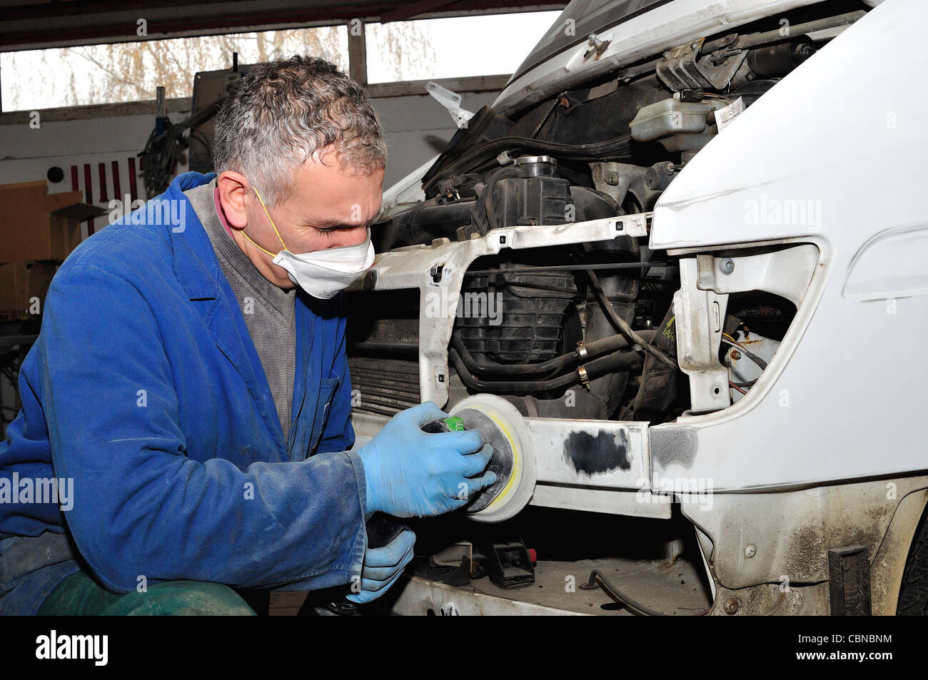 Garage body work Stock Photo Alamy