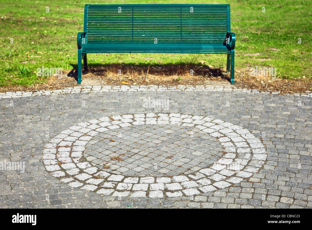 Bench in park Stock Photo - Alamy