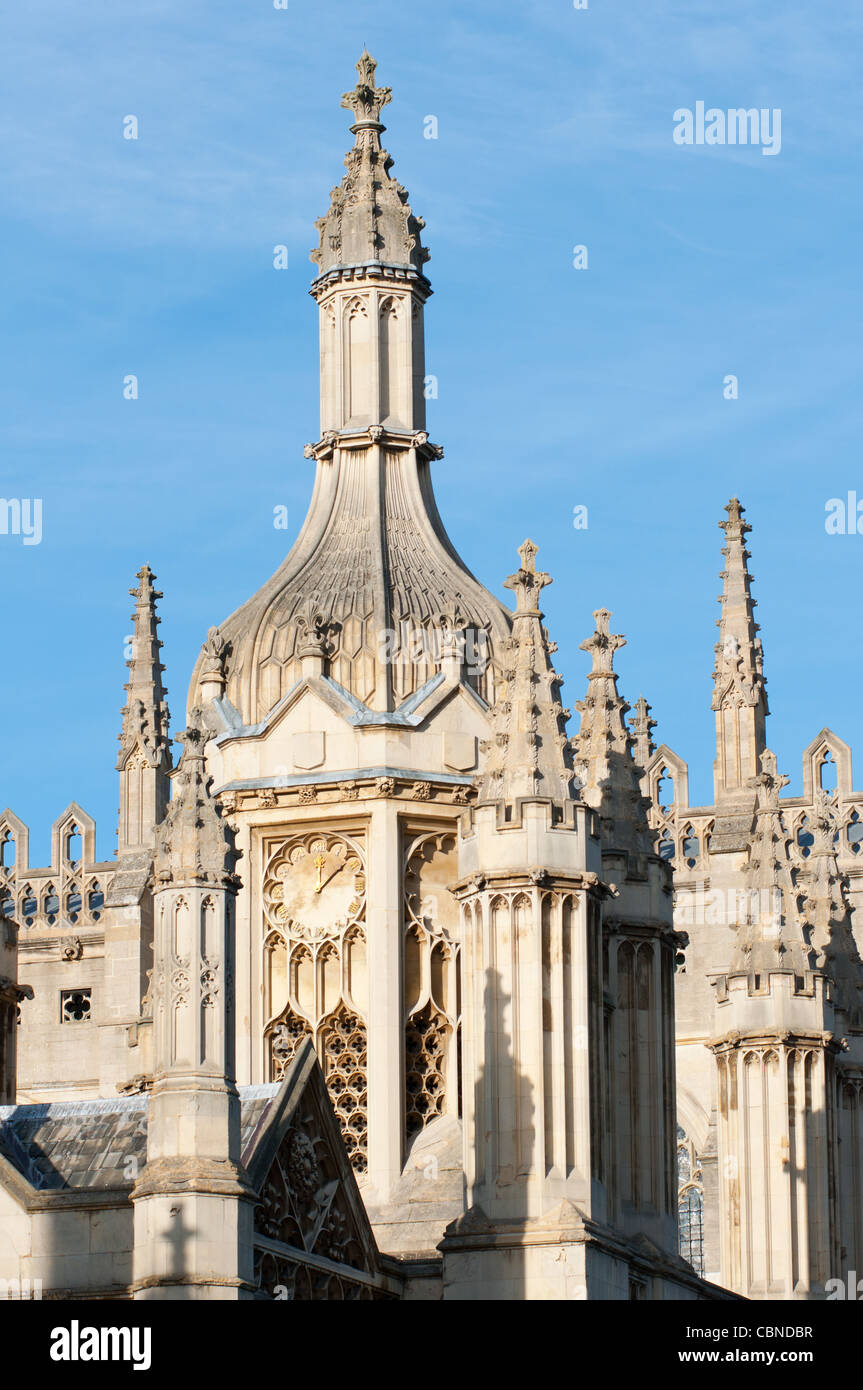 King's College Gatehouse Clock, Cambridge, UK Stock Photo