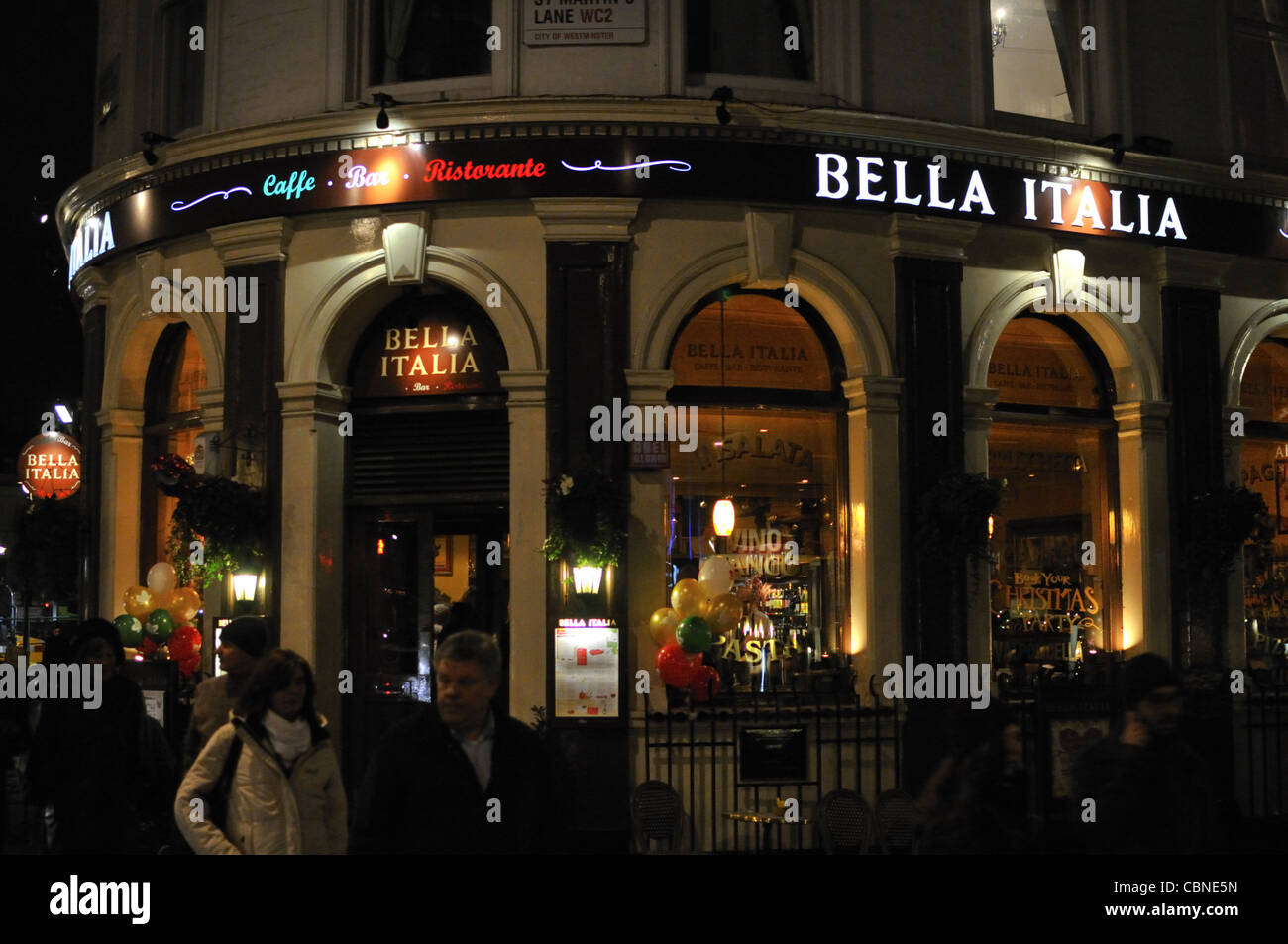 Bella Italia restaurant, London, UK. Stock Photo