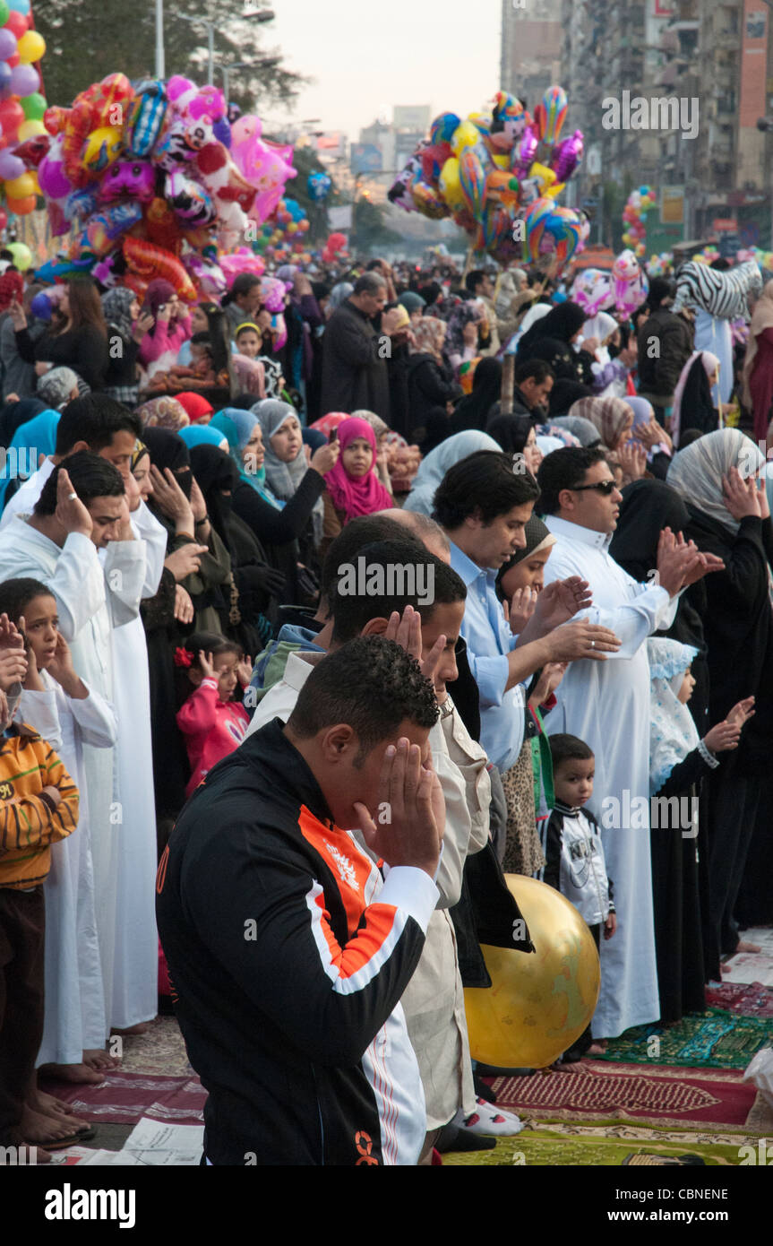 Celebrating Eid el Adha, the Islamic Feast of Sacrifice, in Cairo Stock Photo