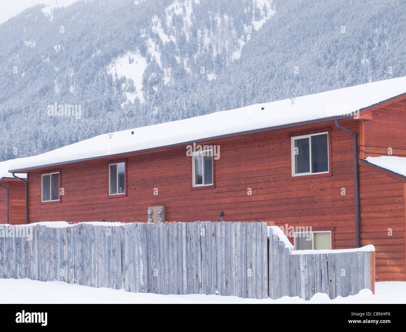 Picture of Apartment building in the mountains Stock Photo - Alamy