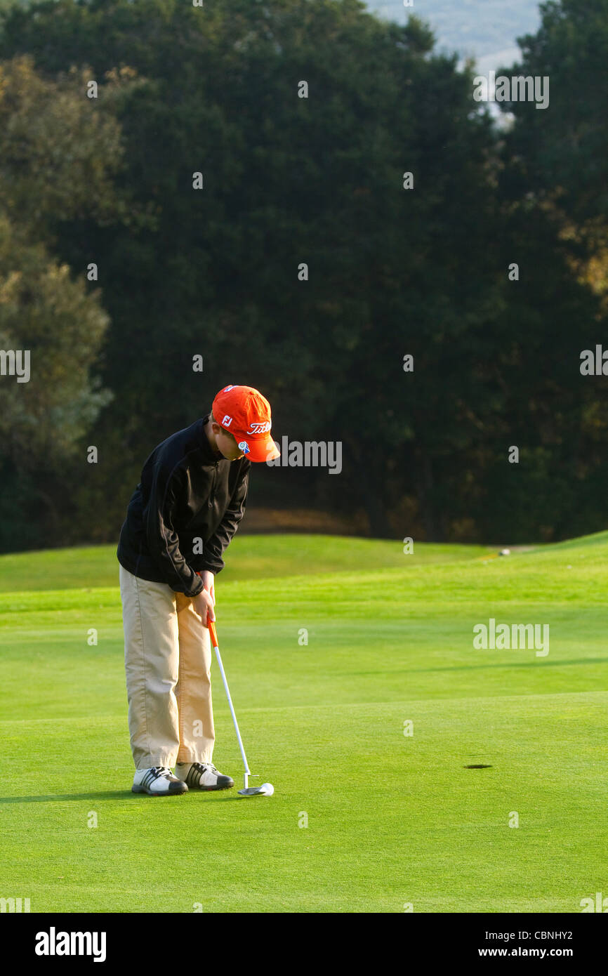 Junior Golfer in Tournament Sunol Valley Golf Course (Editorial only