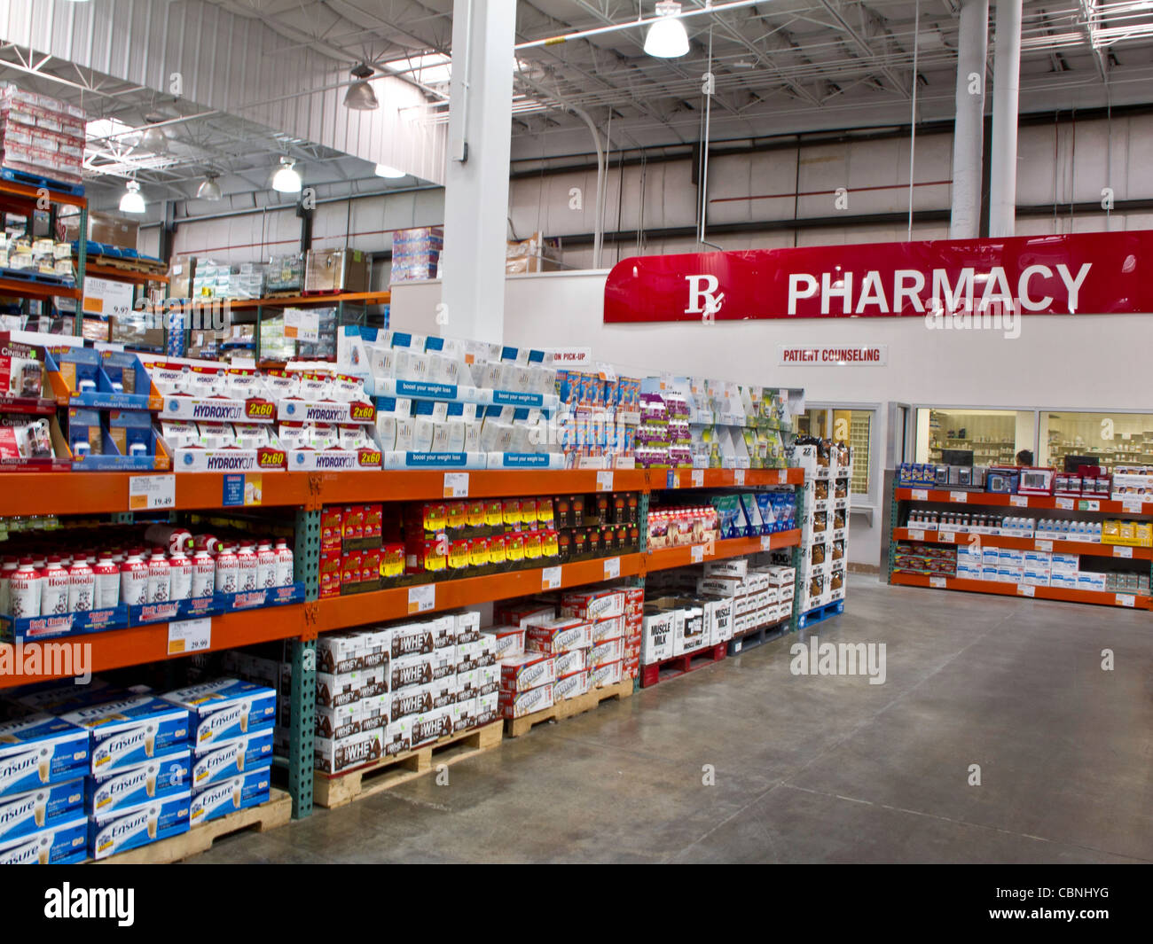 Costco Wholesale Warehouse Store Stock Photo