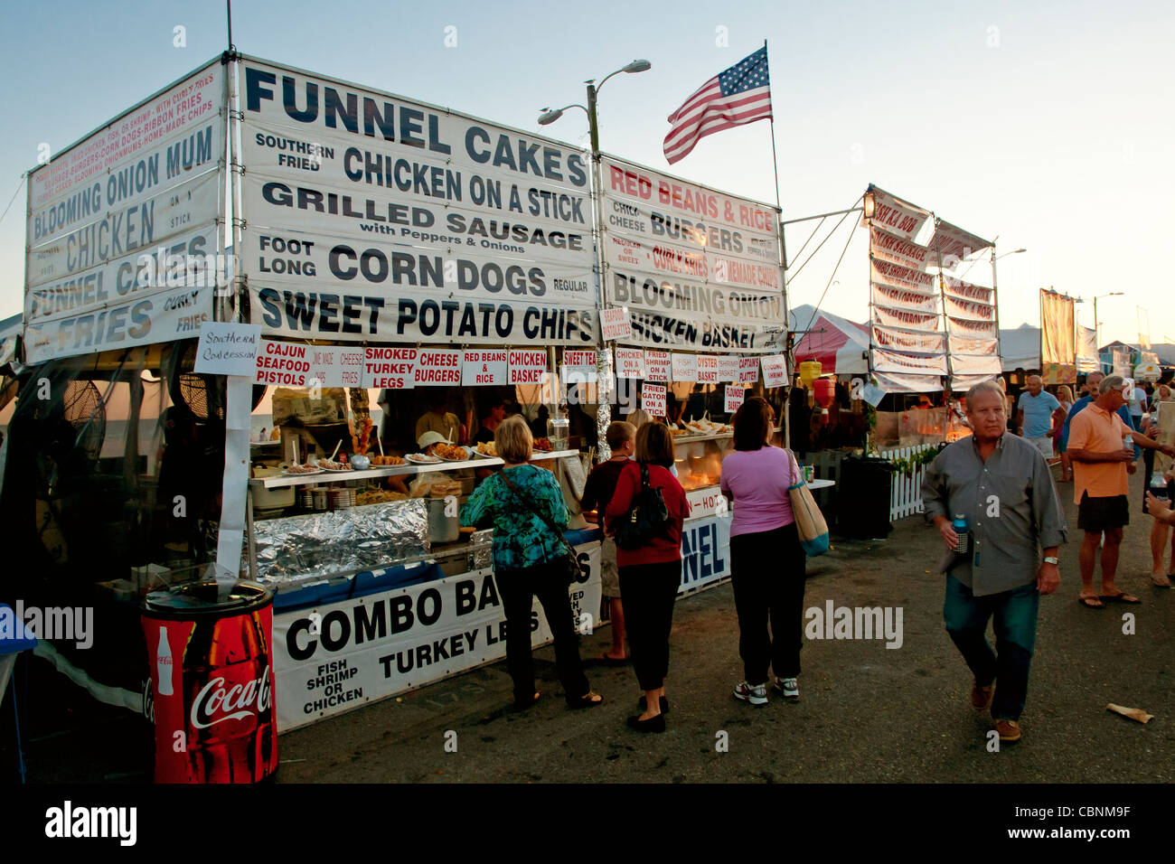 Food vendors at the Shrimp Festival in Gulf Shores, AL Stock Photo Alamy